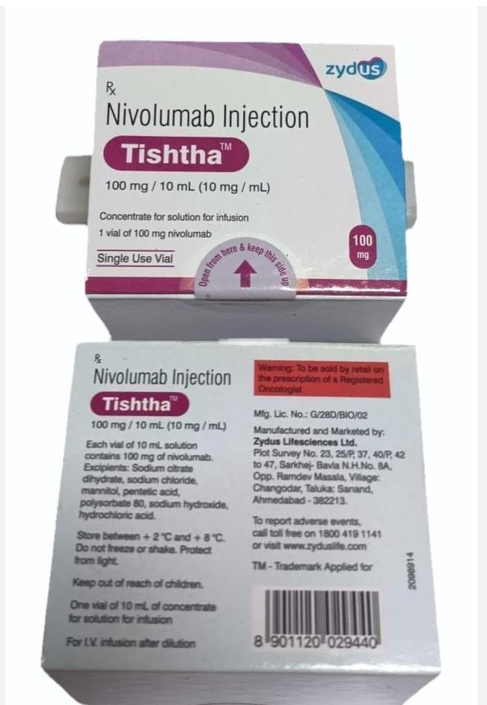 Nivolumab Injection 100mg (Tishtha) — oncology medicine distributed by RS Medical Agency, Hassan