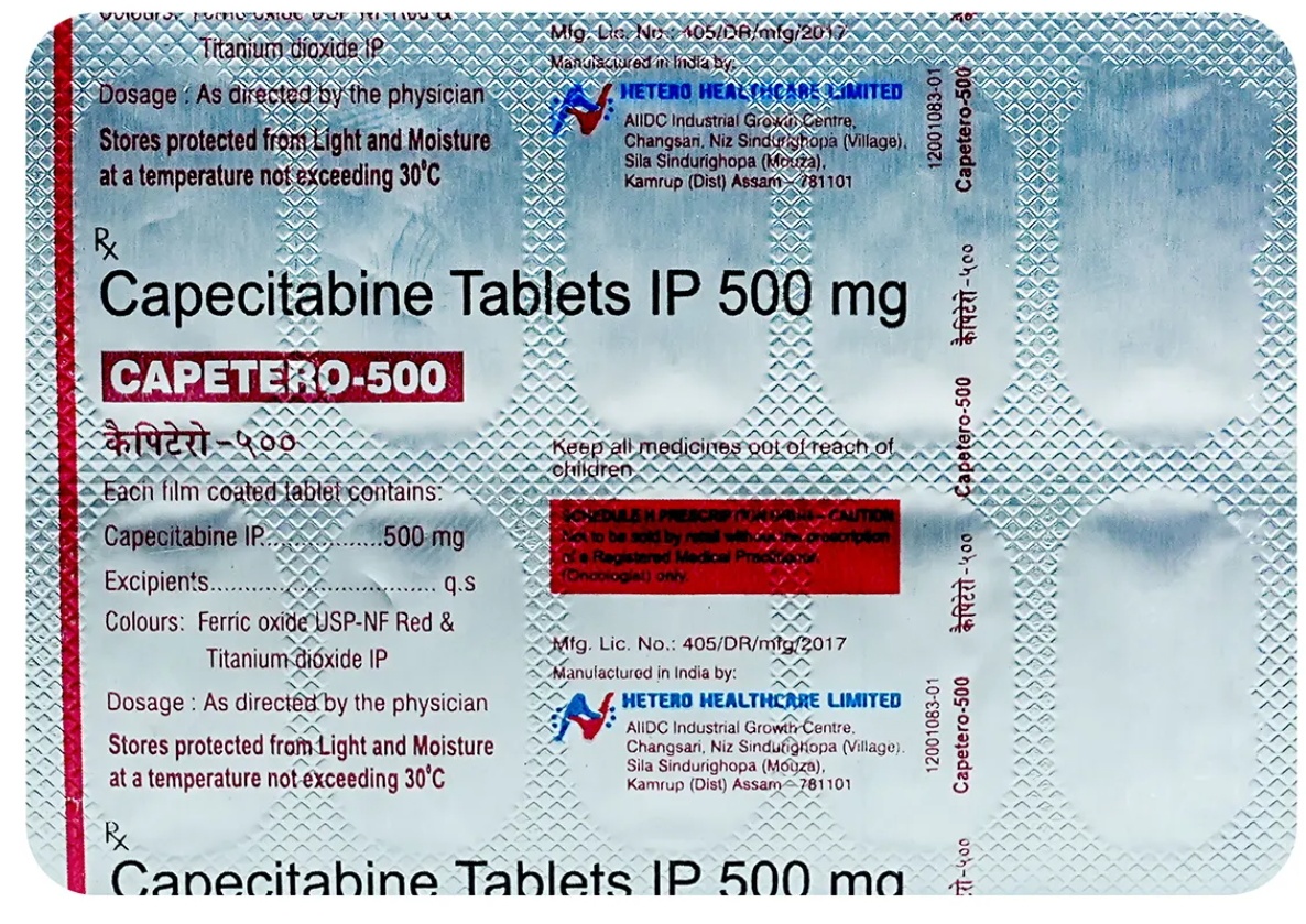 Capecitabine Tablets 500mg Strip (Capetero-500) — oncology medicine distributed by RS Medical Agency